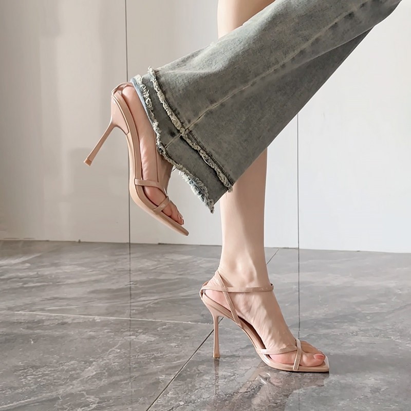 Sandal Strappy Heeled - Stiletto Sandaletler Kadın Xia Tek Bantlı