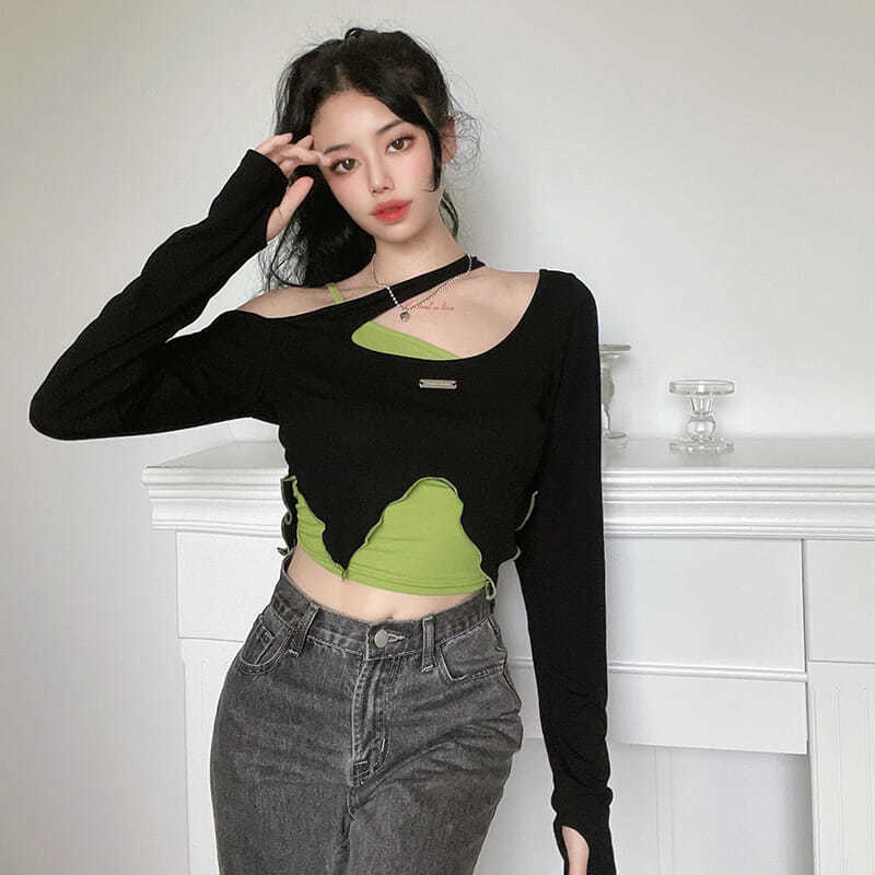 Yeni Hollow Uzun Kollu Kadın T - Blouse Off Shoulder incelemesi ve fiyatı