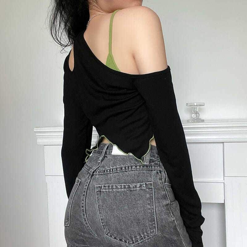 Yeni Hollow Uzun Kollu Kadın T - Blouse Off Shoulder incelemesi ve fiyatı