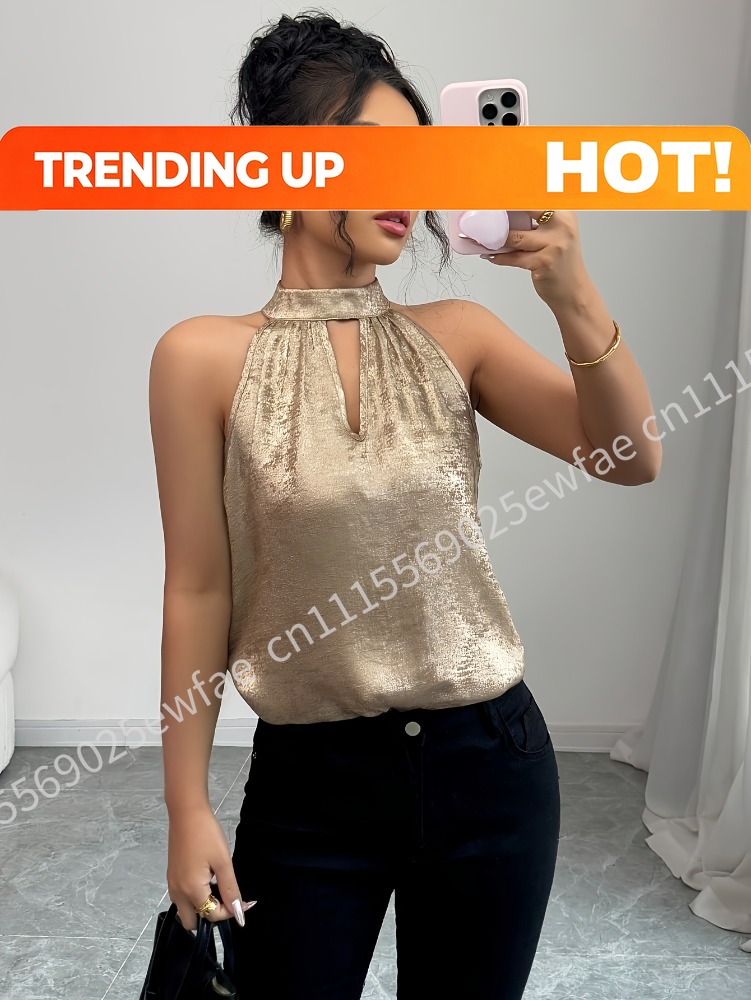 Şampanya Altın Parlak Parlak H - Blouse Off Shoulder incelemesi ve fiyatı