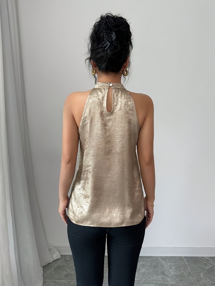Şampanya Altın Parlak Parlak H - Blouse Off Shoulder incelemesi ve fiyatı